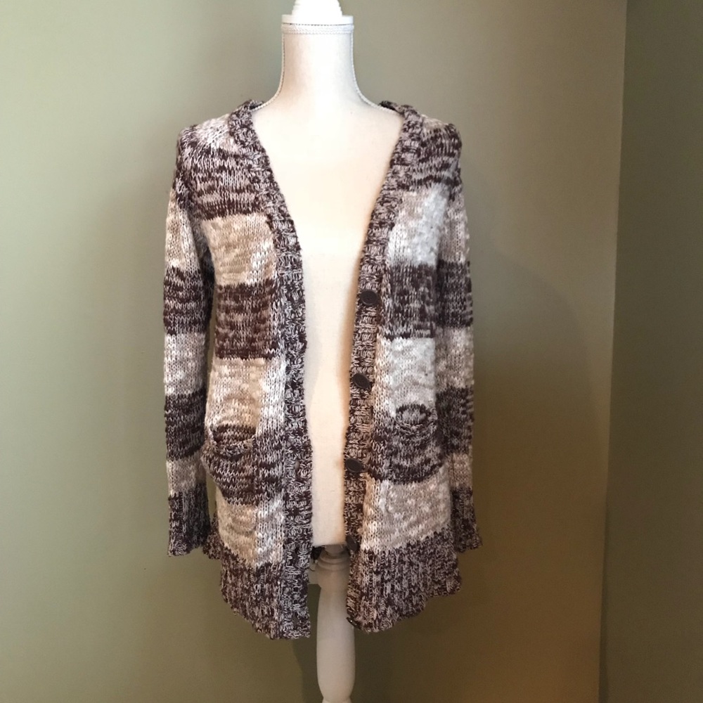 Rue 21 Dark brown and tan knitted sweater